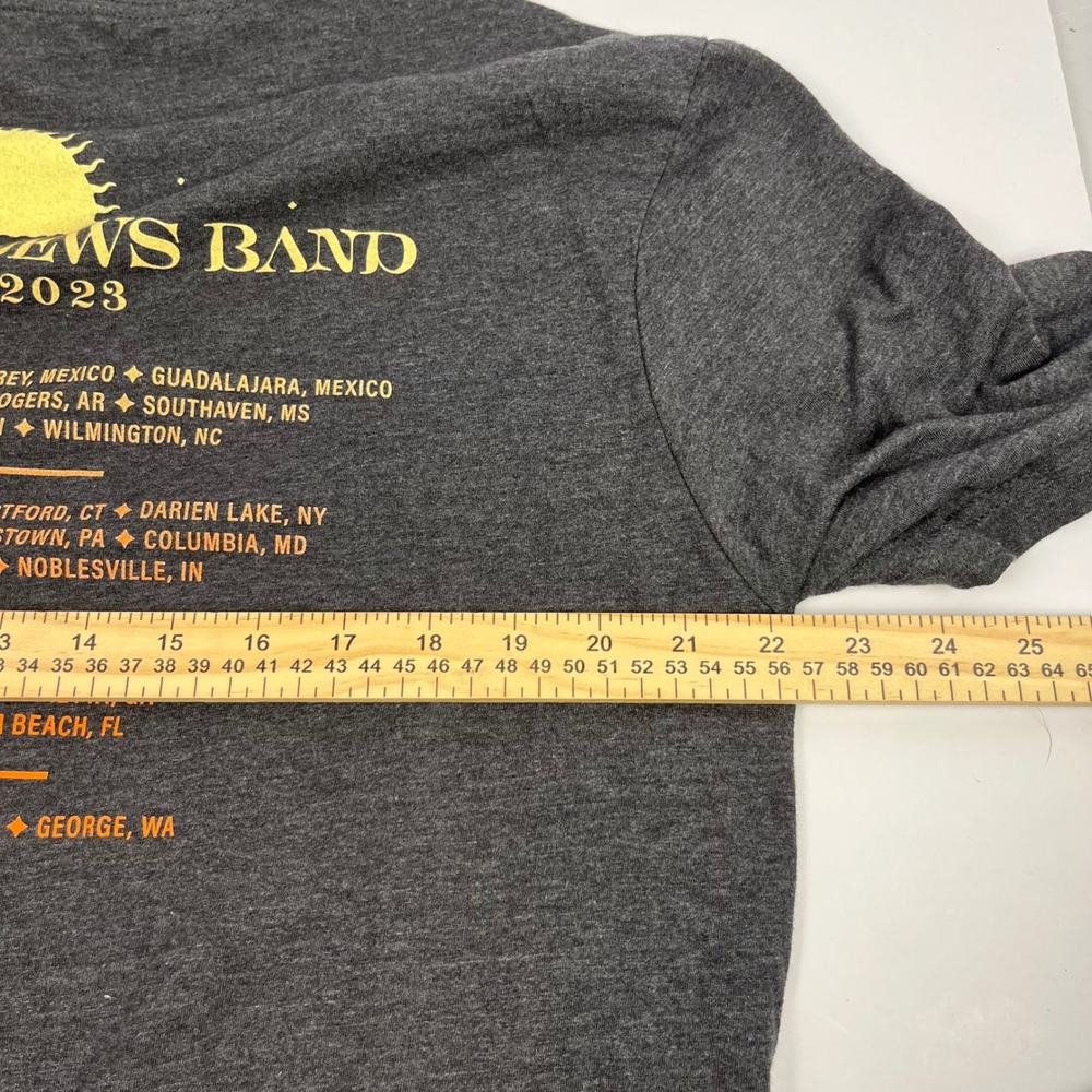 Dave Matthews Band 2023 Tour Shirt Double Sided Moon Sun Gray Size Large 22x28 - Picture 6 of 8